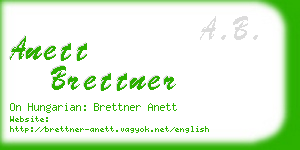 anett brettner business card